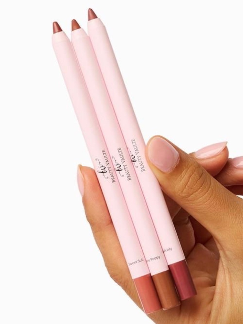 BEAUTY VAULTE • POUTASTIC LIP LINER TRIO - SOFT PINKS + NUDES